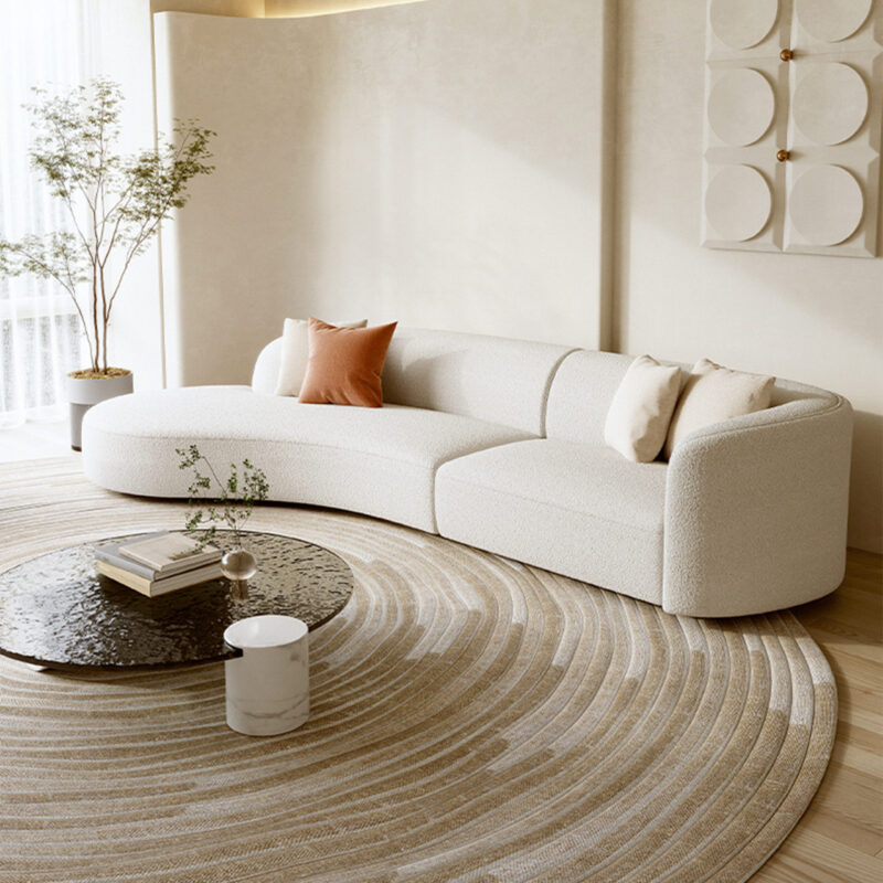 Crescent curve romantic design sofa