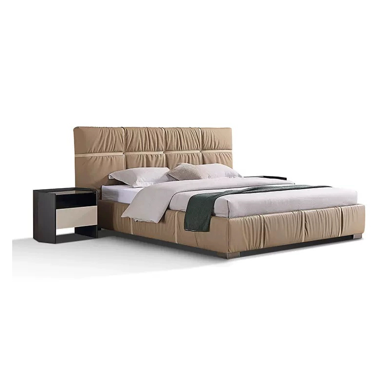 Modern minimalist high-legged bed