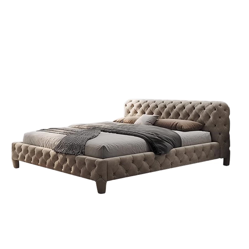 Modern minimalist high-legged bed