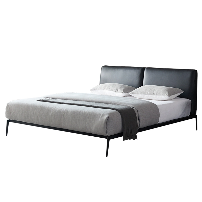 Modern minimalist high-legged bed