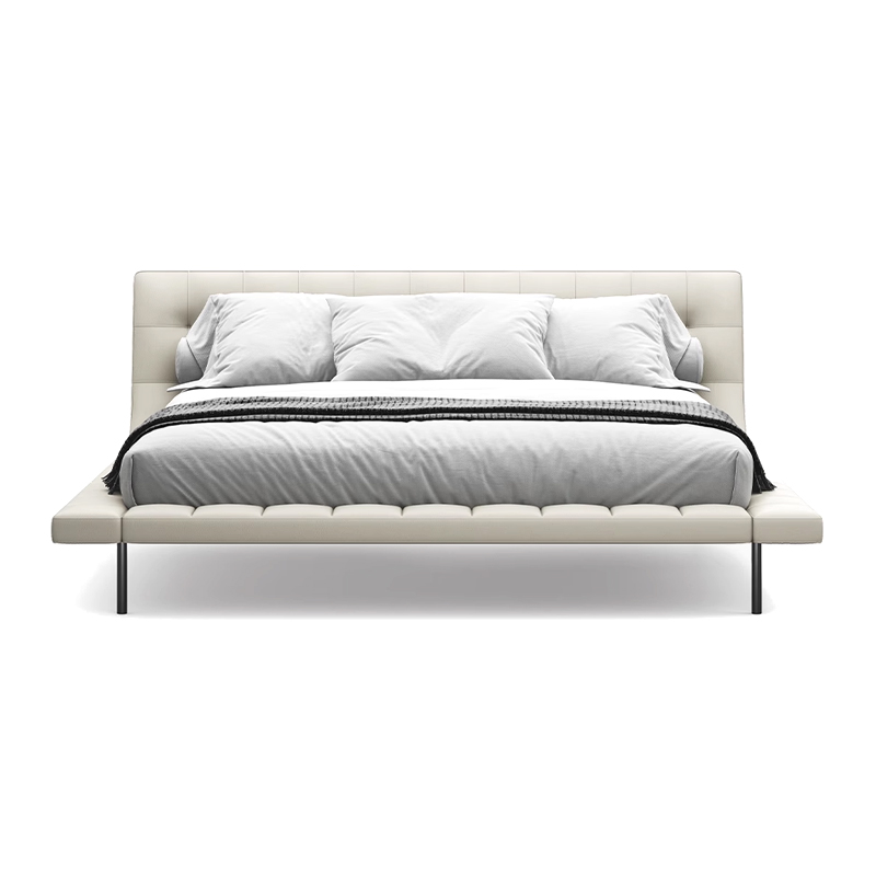 Modern minimalist high-legged bed