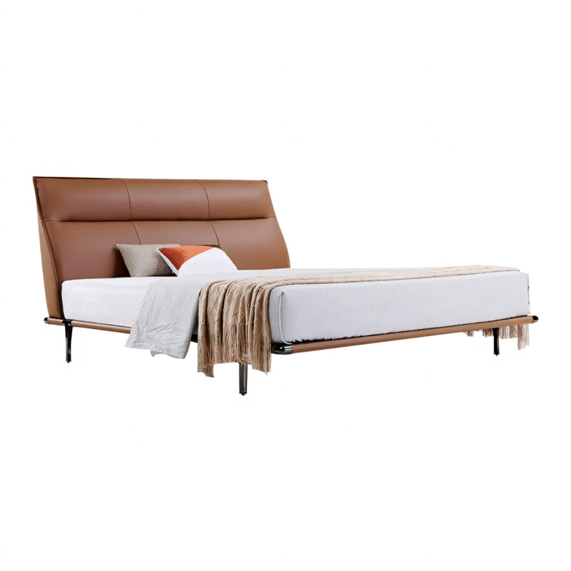 Modern minimalist high-legged bed
