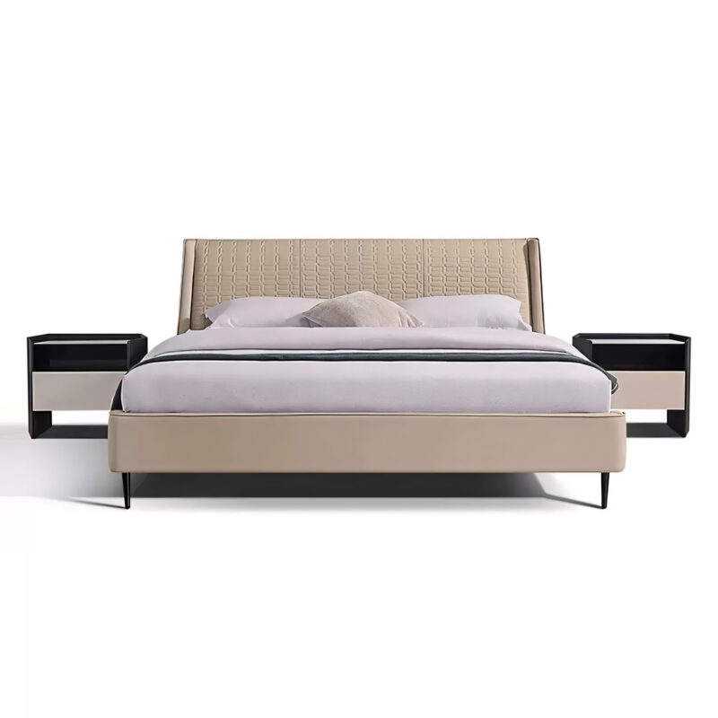 Modern minimalist high-legged bed